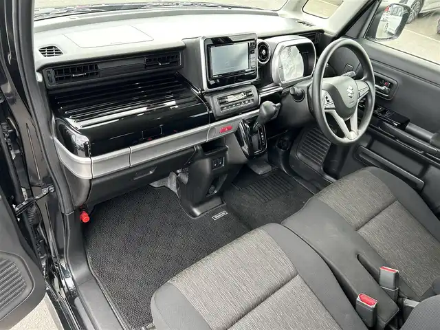 スズキ スペーシア カスタム HYBRID GS 青森県 2018(平30)年 8.4万km ブルーイッシュブラックパール3 4WD/社外メモリナビ・フルセグTV/CD・DVD・SD・Bluetooth/バックカメラ/左パワースライドドア/前席シートヒーター/ETC/前方ドライブレコーダー/セーフティサポート/デュアルセンサーブレーキサポート/レーンキープアシスト/ハイビームアシスト/後方コーナーセンサー/横滑り防止装置/LEDヘッドライト/LEDフォグランプ/社外14インチアルミホイール/スマートキー