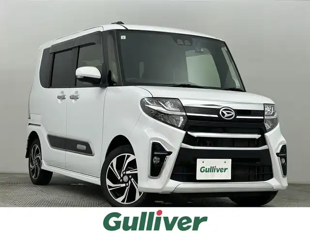 ダイハツ タント カスタム RS スタイルセレクション 道央・札幌 2021(令3)年 2.7万km シャイニングホワイトパール ・ワンオーナー/・４WD/・純正メモリーナビ/　CD/DVD/SD/BT/フルセグ/・バックカメラ/・ビルトインETC/・前後ドライブレコーダー/・スマートアシスト/・衝突軽減ブレーキ/・レーダークルーズコントロール/・レーンキープアシスト/・クリアランスソナー/・アイドルアップ/・両側パワースライドドア/・ハーフレザーシート/・前席シートヒーター/・LEDヘッドライト/・フォグライト/・オートライト/・プッシュスタート/・スマートキー/・純正エンジンスターター/・純正フロアマット/・ドアバイザー