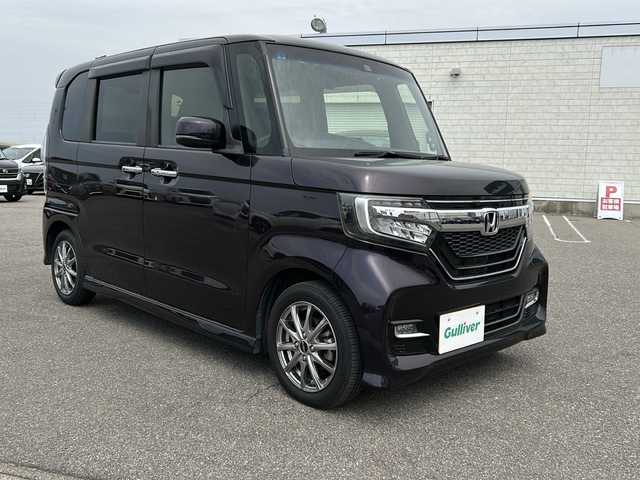 ホンダ Ｎ ＢＯＸ カスタム G L ターボ ホンダセンシング 新潟県 2019(令1)年 4.5万km プレミアムベルベットパープル・パール G・Lターボホンダセンシング/ターボ付き/両側パワースライド（D席自動ボタンあり）/バックカメラ付き/後方コーナーセンサー/100V充電可/純正ナビ/フルセグテレビ/レーンキープアシスト/横滑り防止装置/Bluetoo接続可/純正ETC/ドライブレコーダー/エンジンスタートボタン/スマートキー